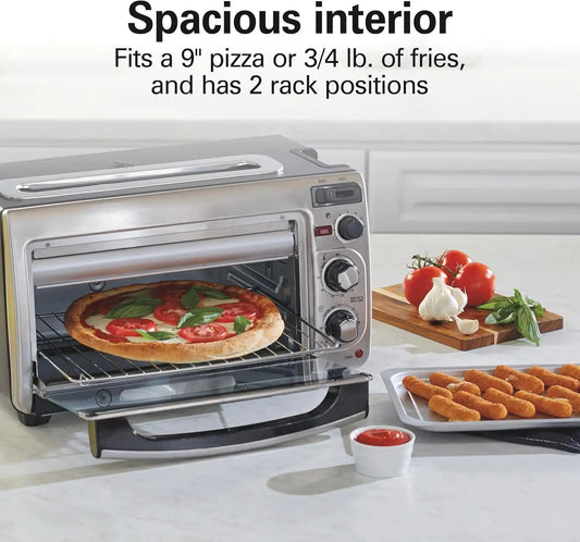 Hamilton Beach 2-in-1 Countertop Toaster Oven and Long Slot 2 Slice Toaster
