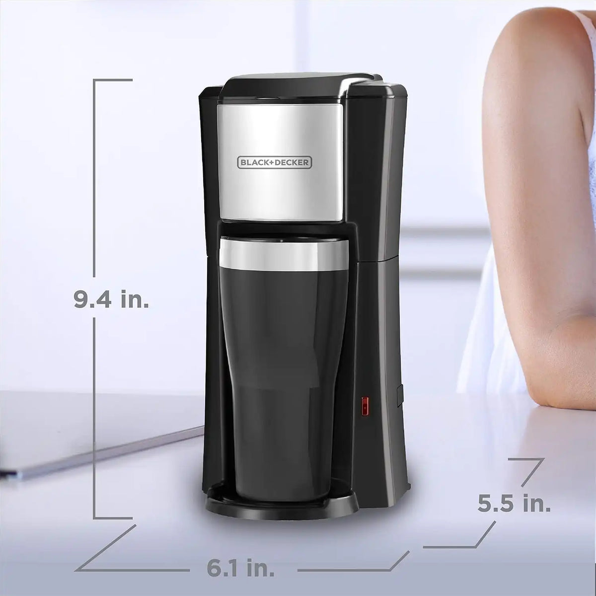 BLACK+DECKER CM618C Single Serve Coffee Maker, Black
