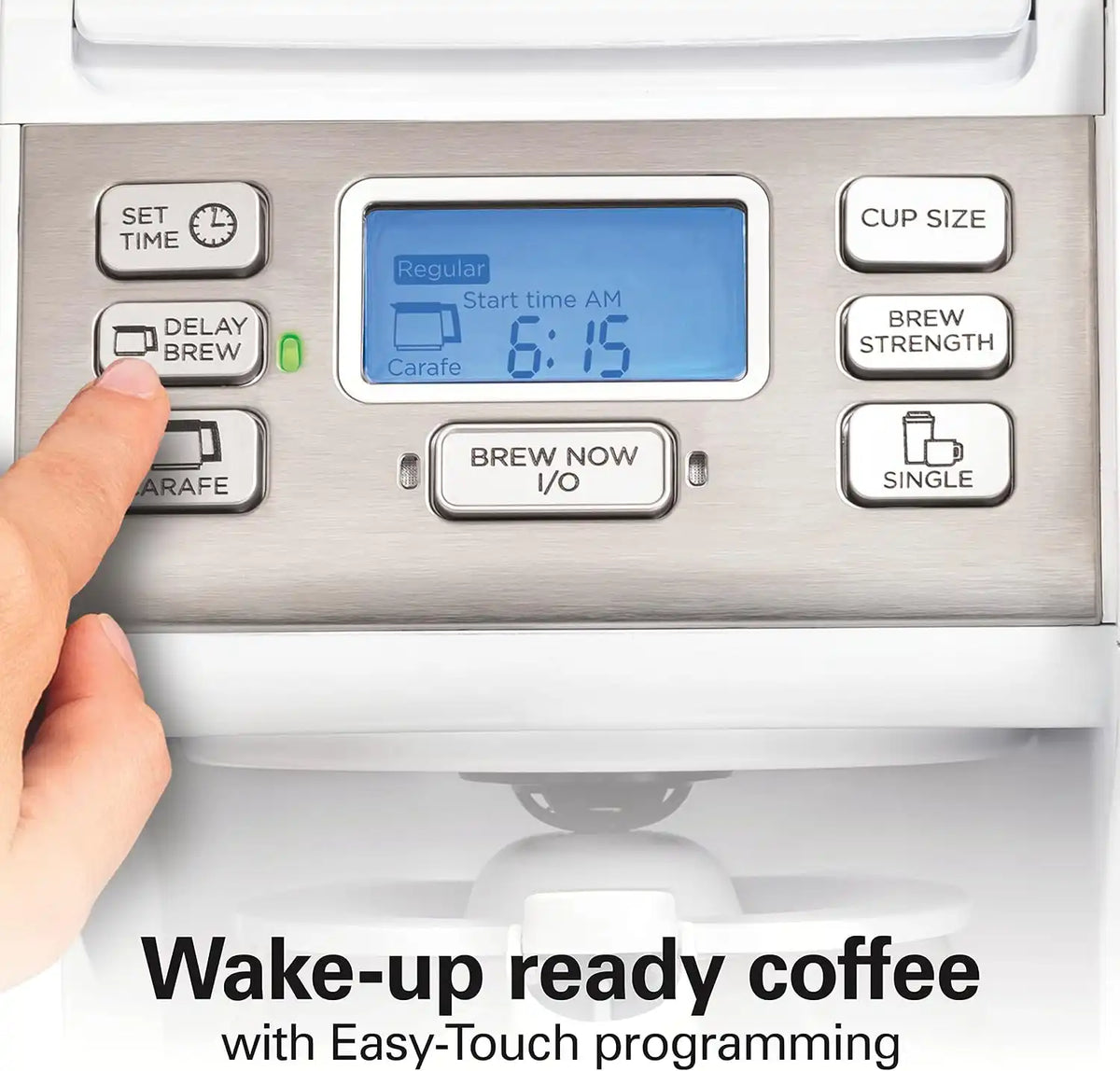 Hamilton Beach FlexBrew Trio 2-Way Coffee Maker, Compatible with K-Cup Pods or Grounds, Combo, Single Serve & Full 12 Cup Coffee Pot, White, Fast Brewing, Removeable Reservoir
