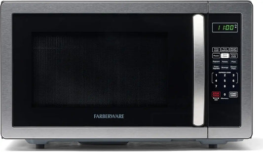 Farberware Countertop Microwave Oven 1.1 cu.ft.1000 Watts, Stainless steel
