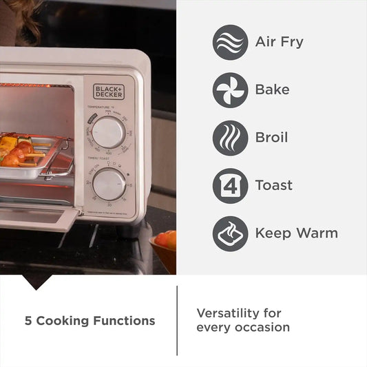 BLACK+DECKER Crisp 'N Bake Pro 4-Slice Digital Air Fry Oven