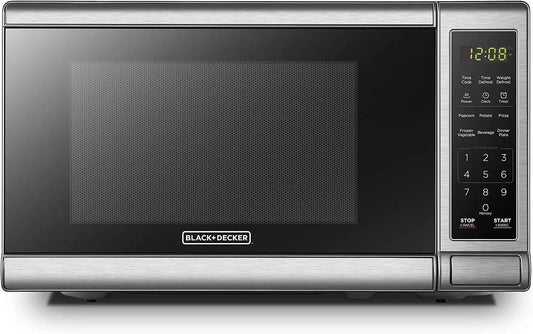 BLACK+DECKER Countertop Microwave Oven, 0.7 Cu.Ft, 700W, Stainless Steel