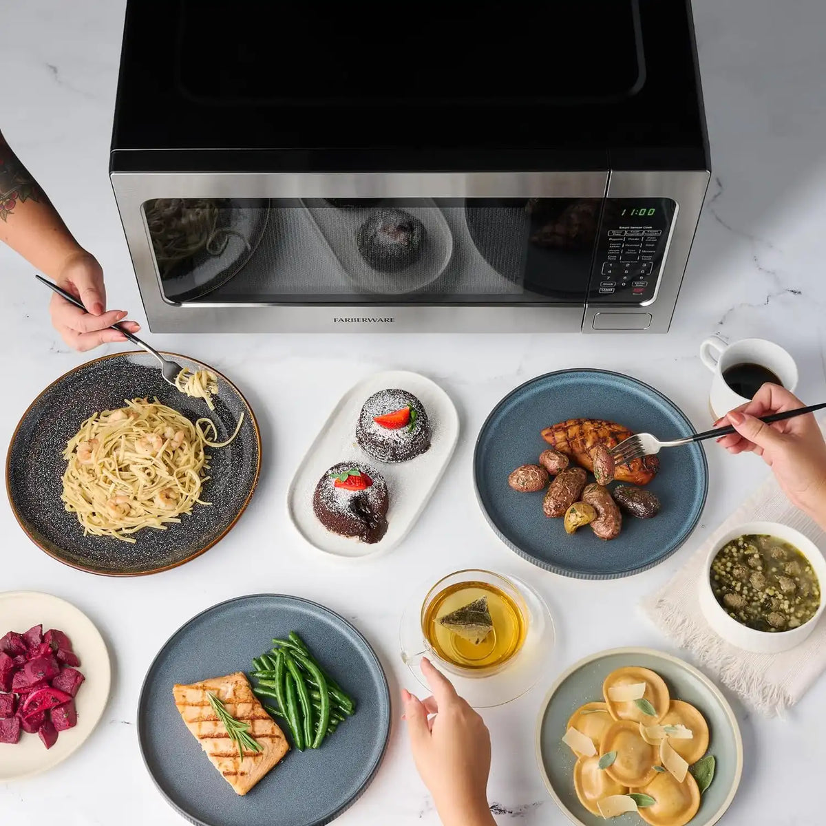Countertop Microwave Oven, 2.2 cu. ft.1200 Watts Stainless steel