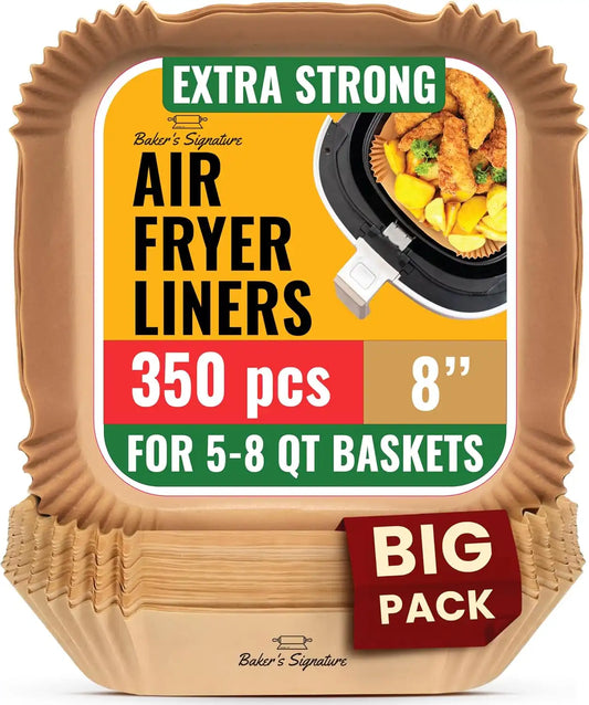 Air Fryer Liners Disposable, 350 Pcs 8" Square for Most 5-8 qt Baskets