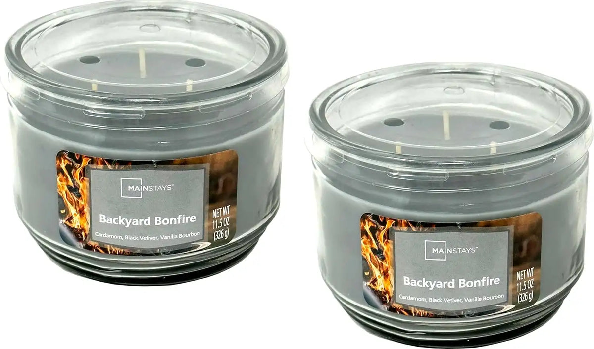 Mainstays 11.5oz Scented Candle 2-Pack (Backyard Bonfire)