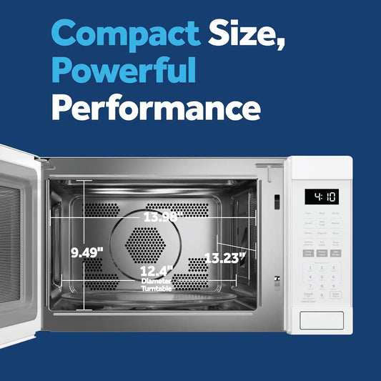 GE 4-in-1 Air Fry Countertop Microwave Oven, 1050 Watt, 1.0 Cu. Ft., White