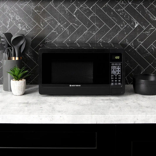 West Bend Microwave Oven, 0.7 Cu.Ft., 700-Watts, in Black Finish