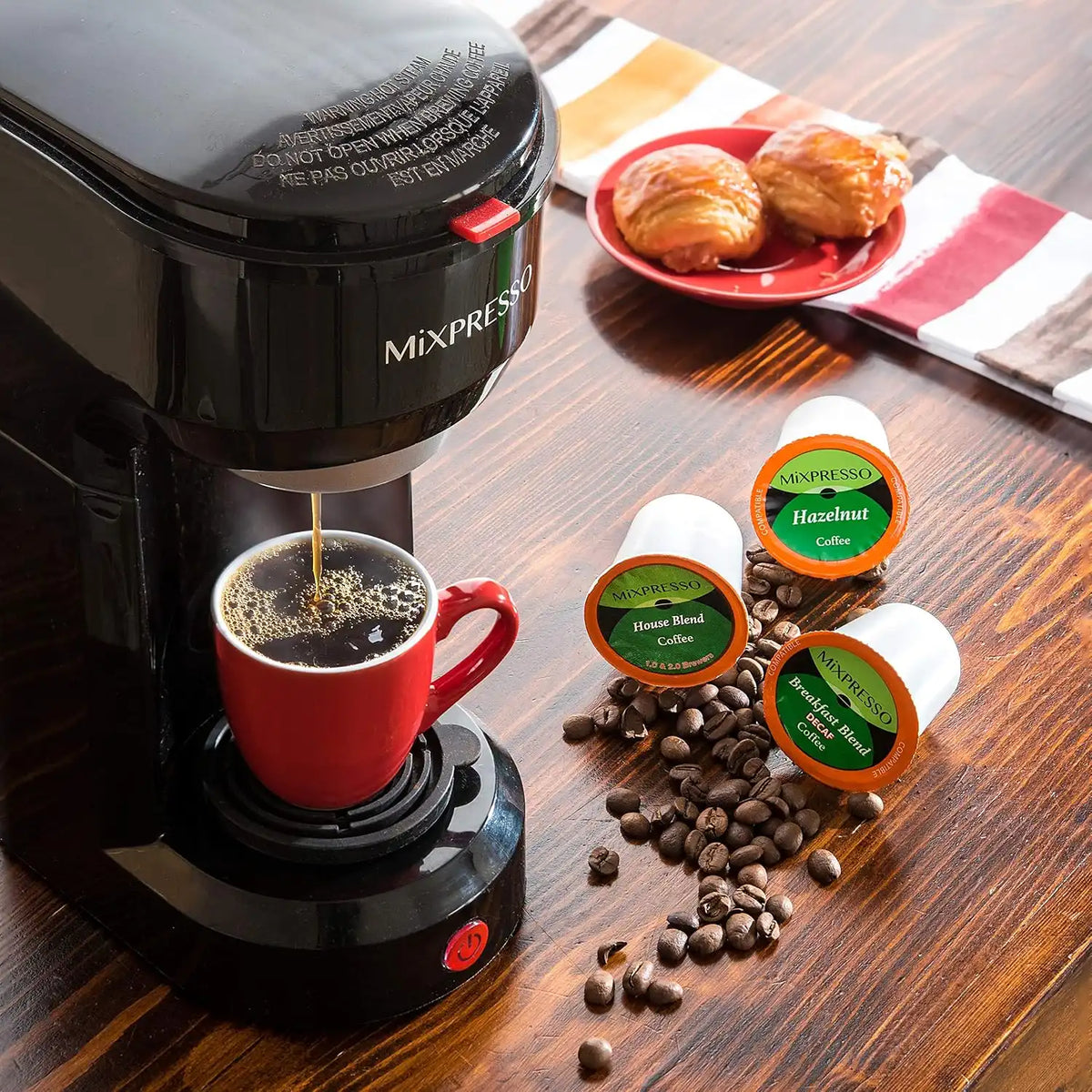Mixpresso Single Serve Coffee Maker K Cup Coffee Maker for K Pods & Grounds