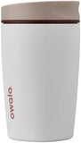 Owala SmoothSip Slider Insulated Stainless Steel Coffee Tumbler, Reusable Iced Coffee Cup, Hot Coffee Travel Mug, BPA Free 12 oz, Vanilla Bean