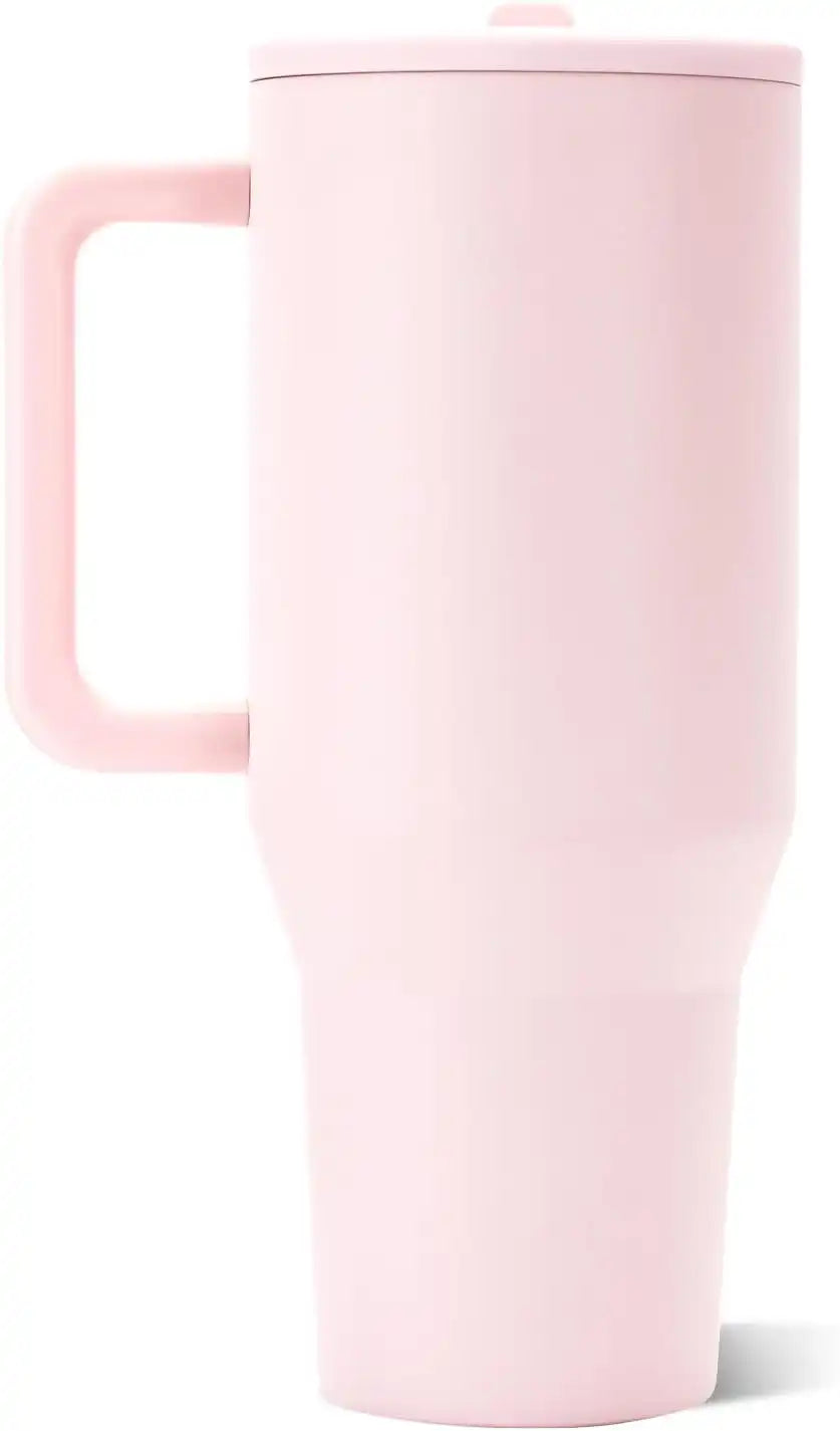 HydroJug Traveler 40oz, Insulated Water Bottle with Handle, Pink Sand