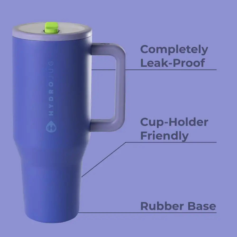 HydroJug Traveler 32oz, Insulated Water Bottle with Handle, Lime Rickey