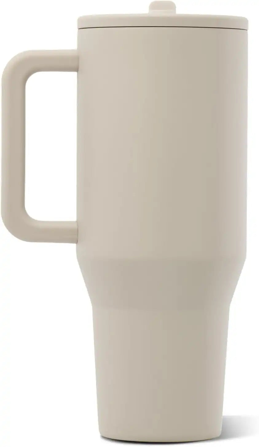 HydroJug Traveler 40oz, Insulated Water Bottle with Handle, Dune