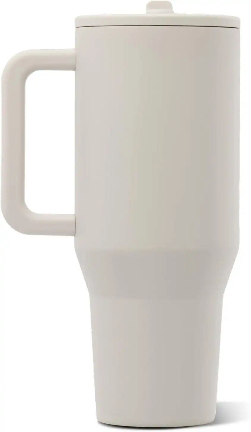 HydroJug Traveler 40oz, Insulated Water Bottle with Handle, Linen