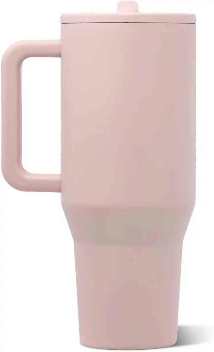 HydroJug Traveler 32oz, Insulated Water Bottle with Handle, Dusty Rose