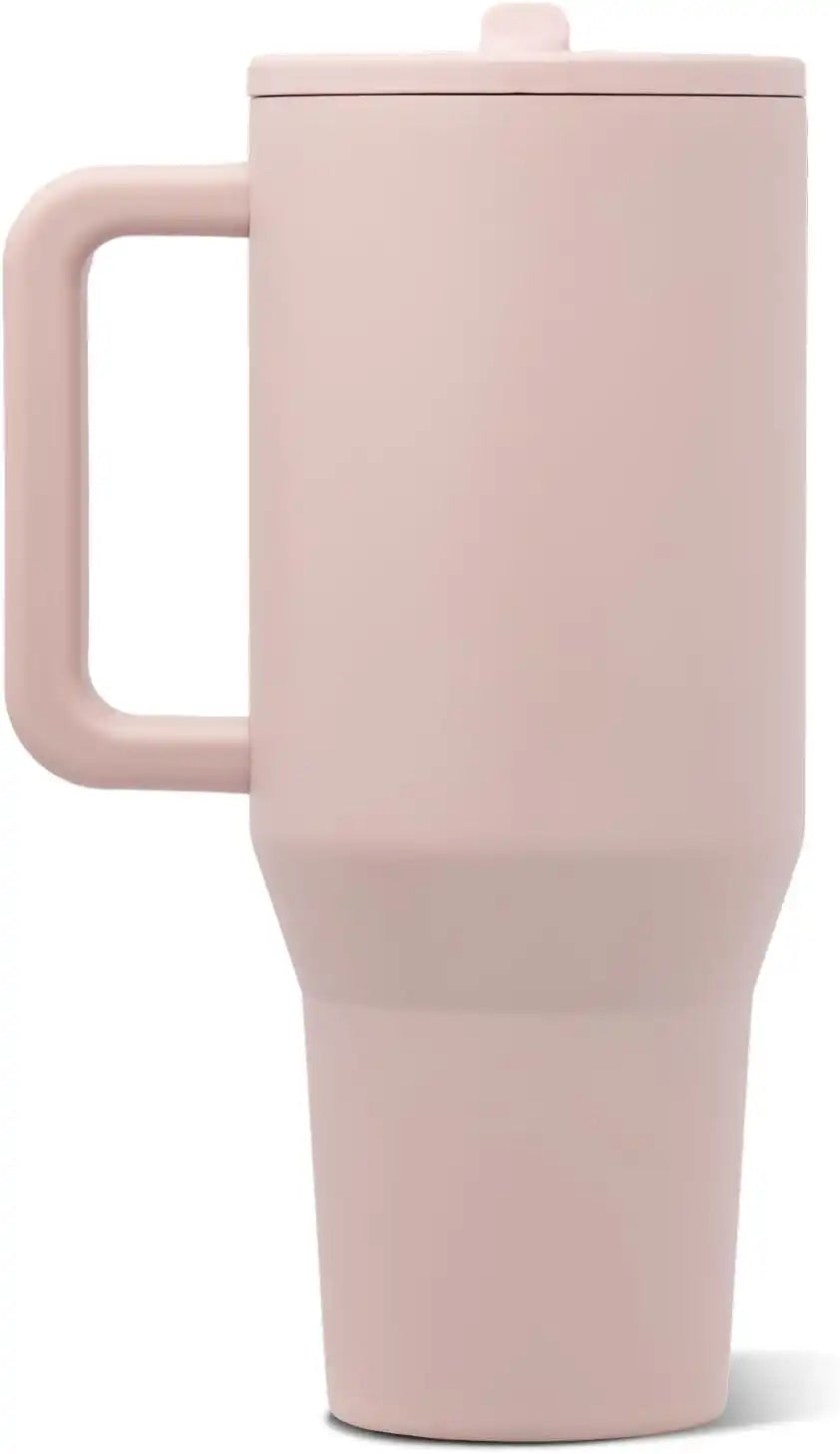 HydroJug Traveler 40oz, Insulated Water Bottle with Handle, Dusty Rose