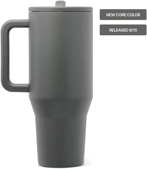 HydroJug Traveler 40oz, Insulated Water Bottle with Handle, Stone