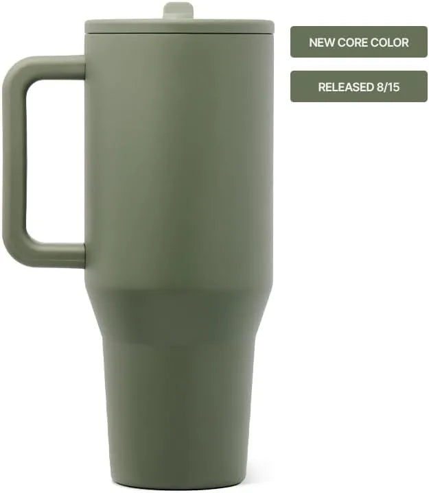 HydroJug Traveler 40oz, Insulated Water Bottle with Handle, Courtyard