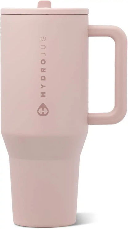 HydroJug Traveler 40oz, Insulated Water Bottle with Handle, Dusty Rose