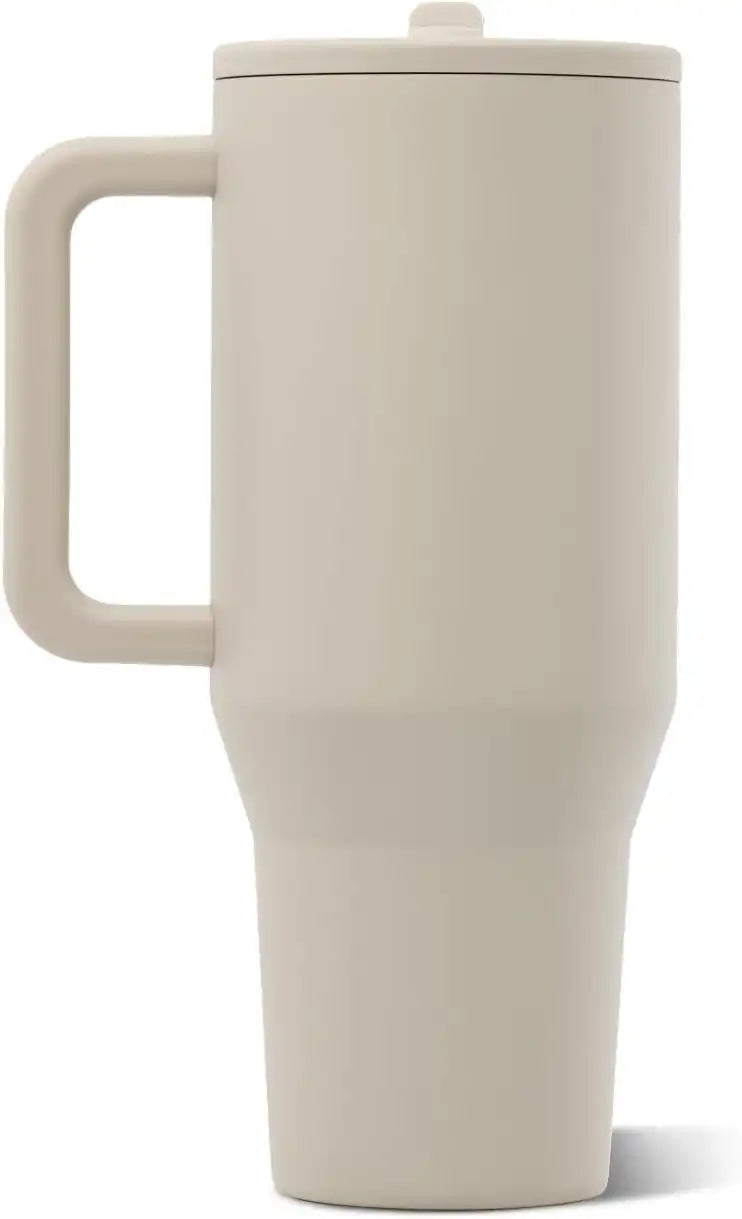 HydroJug Traveler 32oz, Insulated Water Bottle with Handle, Dune