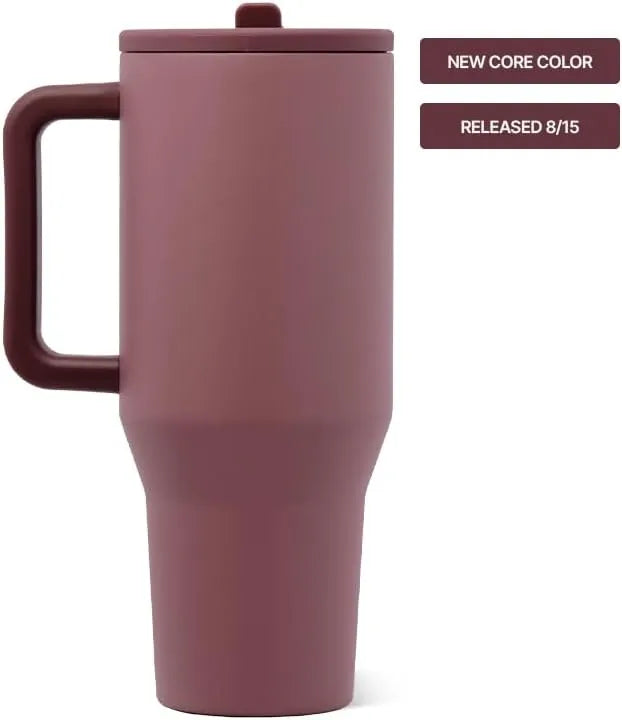 HydroJug Traveler 40oz, Insulated Water Bottle with Handle, Canyon Rose