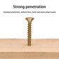 M3.5 Flat Head Wood Screws Assortment Kit 320 Pcs,Phillips Drive Countersunk Flat Head Self-Tapping Wood Screws,Yellow Zinc Plated Finish Screw Kit,Self Tapping Drywall Screws for Metal