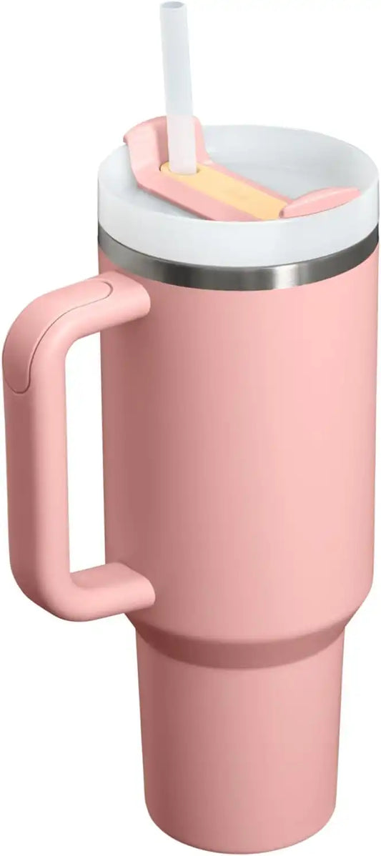 STANLEY Quencher H2.0 Flow State Tumbler, 40 oz, Peach Rose
