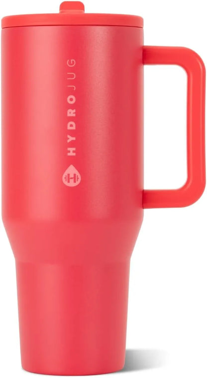 HydroJug Traveler 32oz, Insulated Water Bottle with Handle, Fruit Punch