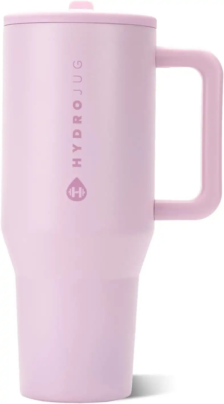HydroJug Traveler 40oz, Insulated Water Bottle with Handle, Sweet Pea