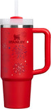 STANLEY Quencher H2.0 Flow State Tumbler, 30 oz, Chili Red Fireworks