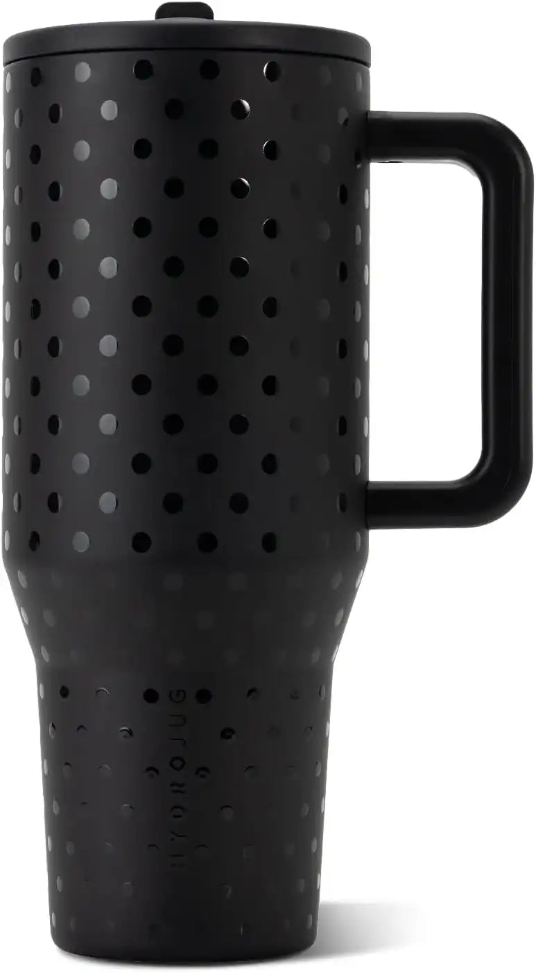 HydroJug Traveler 40oz, Insulated Water Bottle with Handle, Noire Satin