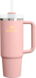 STANLEY Quencher H2.0 Flow State Tumbler, 30 oz, Peach Rose
