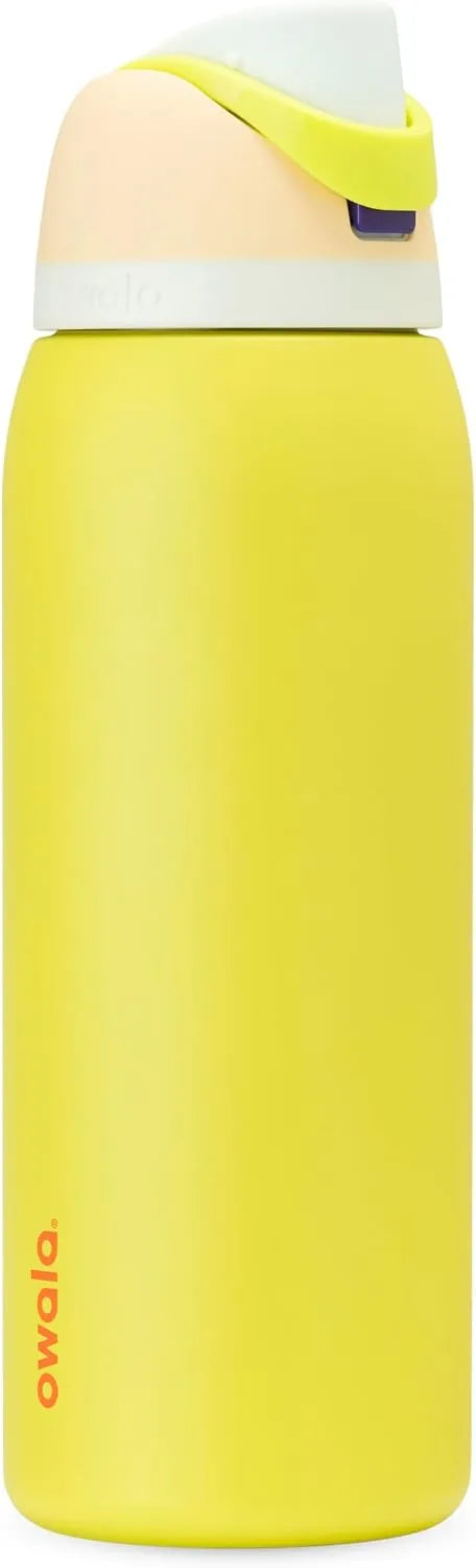 Owala FreeSip Stainless Steel Water Bottle 40 oz (Lemon variant, 40oz)