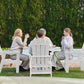 SERWALL Outdoor Adirondack Dining Chair Set of 2, All-Weather HDPE, White