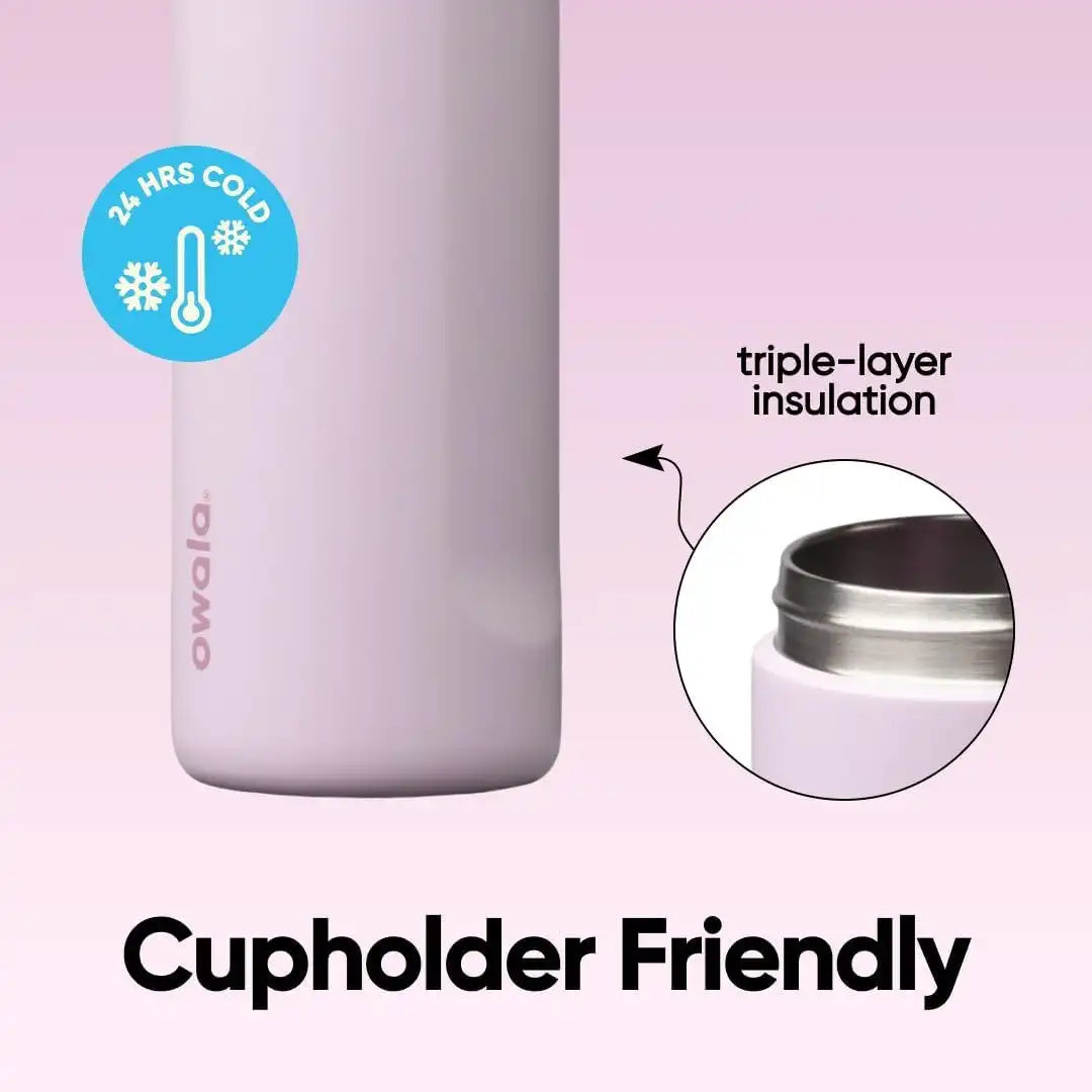 Owala FreeSip Stainless Steel Water Bottle 24 oz Lilac You A lot