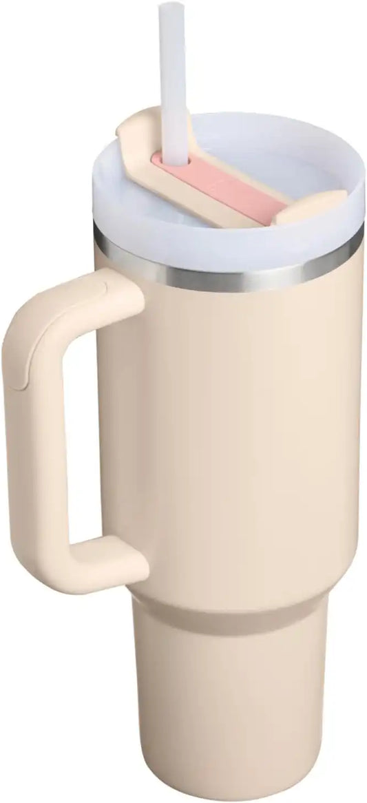 STANLEY Quencher H2.0 Flow State Tumbler, 40 oz, Champagne