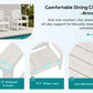 SERWALL 9Pcs 84" HDPE Outdoor Dining Set for 8 with Armchairs,White