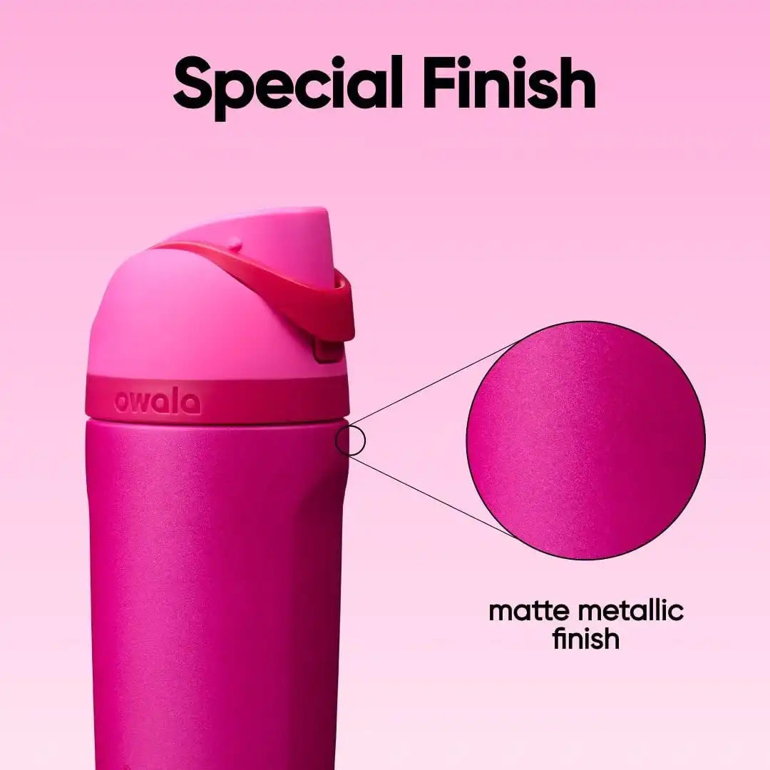 Owala FreeSip Kids Stainless Steel Water Bottle 16 oz Read My Lips