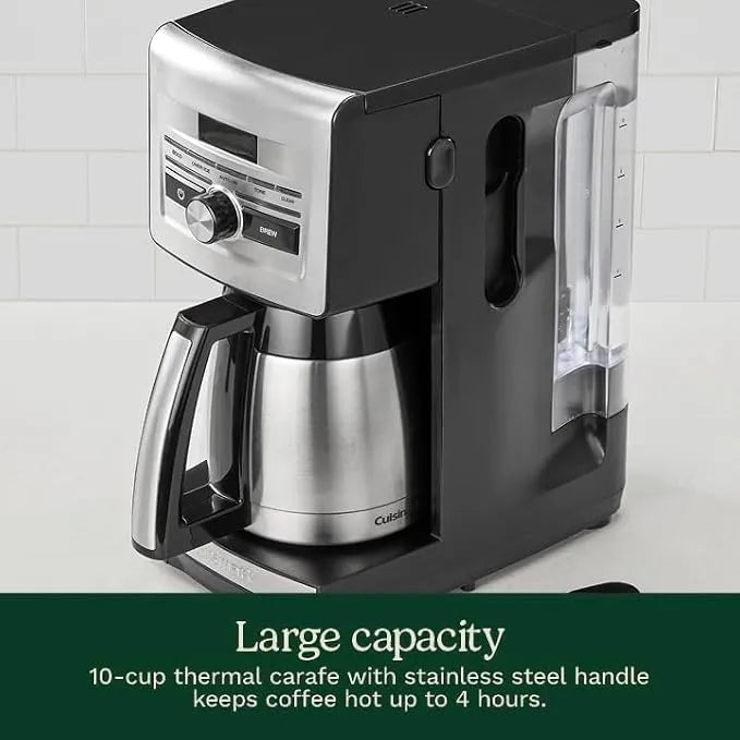 Cuisinart Personal Brew 10-Cup Thermal Coffee Maker, Fully Automatic Programmable Coffee Machine with Hot or Over Ice Options, Brew Strength Control, 52 Ounce Removable Water Reservoir, DCC-10