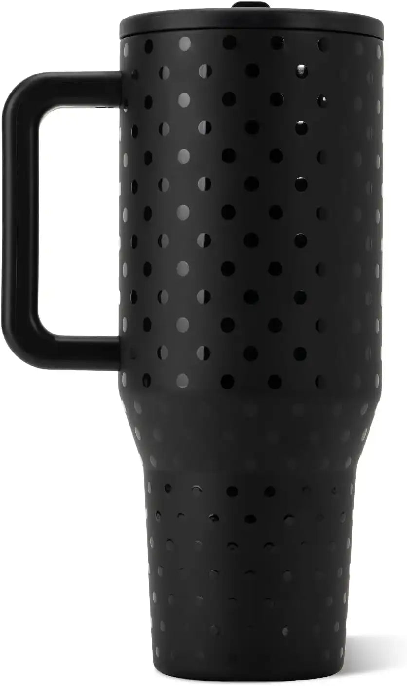 HydroJug Traveler 40oz, Insulated Water Bottle with Handle, Noire Satin