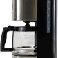 Koolatron Kenmore Drip Coffee Maker - 12 Cup Programmable Cafe Machine With Glass Pot, Regular & Bold Brew, Auto Shut Off Large Water Reservoir, Reusable Filter, Kitchen Appliances, Black