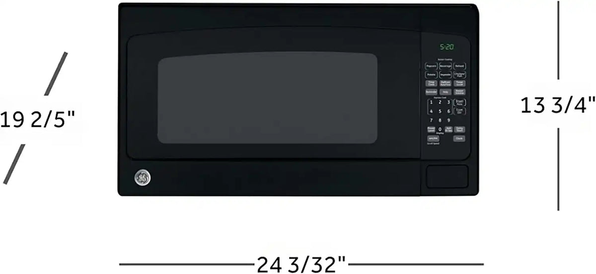 GE Countertop Microwave Oven, 1,200 Watt, 2.0 Cu. Ft., Black