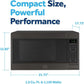 GE Countertop Microwave Oven, 1,150-watt Capacity, 1.6 Cubic Ft., 8 Auto Cooking Settings, Child-Lock Technology, Kitchen Essentials for The Countertop, Dorm Room or Apartment, Black Stainless