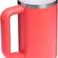 Stanley Quencher H2.0 Tumbler with Handle and Straw 30 oz | Flowstate 3-Position Lid | Cup Holder Compatible for Travel | Insulated Stainless Steel Cup | BPA-Free | Hot Coral