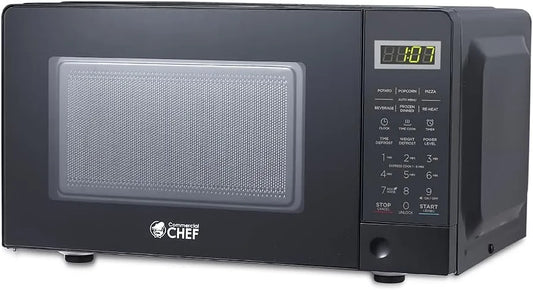Commercial Chef 0.7 Cu. Ft. Countertop Microwave Oven, CHM770B, Black