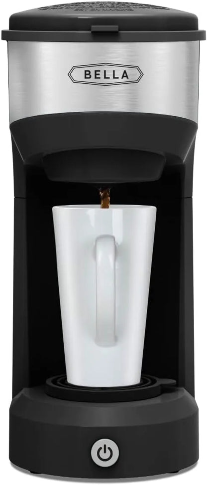 bella Dual Brew Single Serve Coffee Maker, Black
