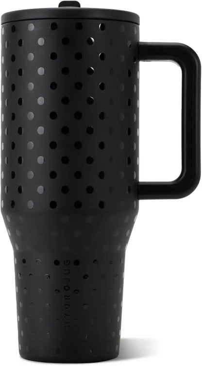 HydroJug Traveler 32oz, Insulated Water Bottle with Handle, Noire Satin