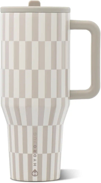 HydroJug Traveler 32oz, Insulated Water Bottle with Handle, Latte