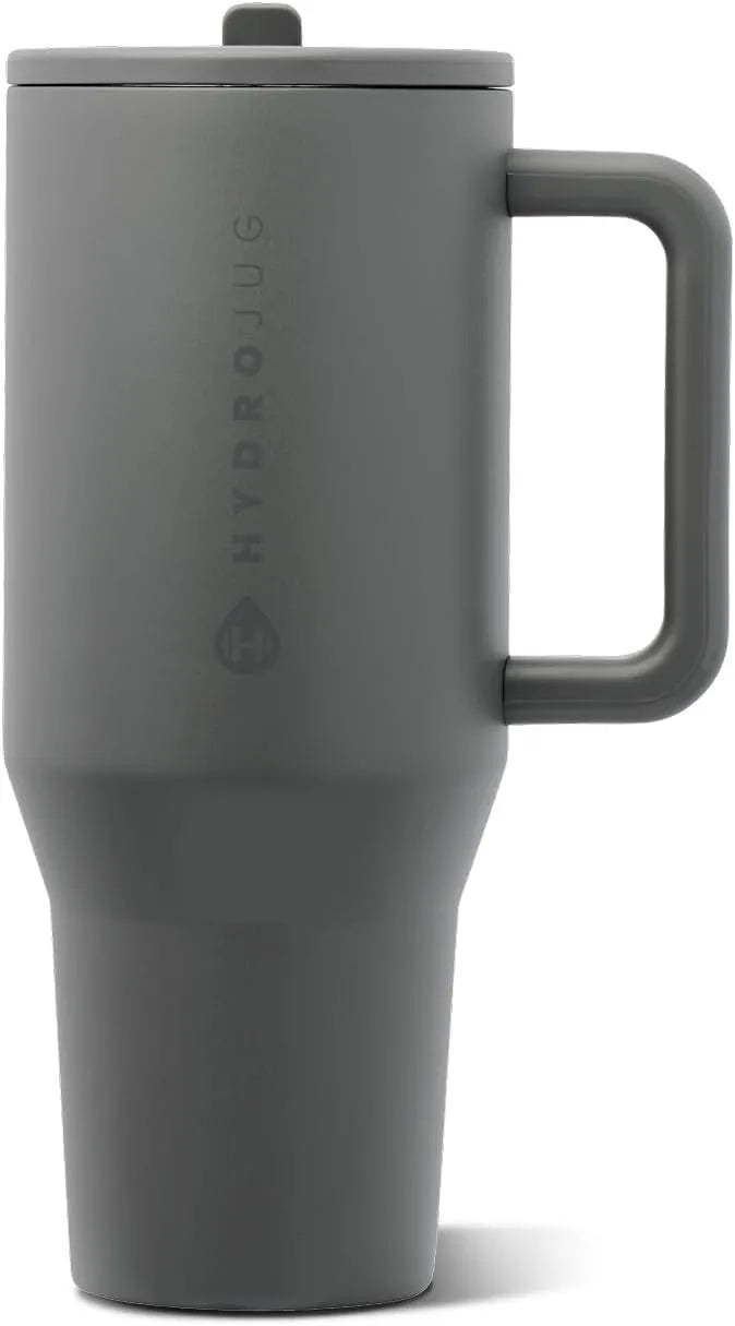 HydroJug Traveler 32oz, Insulated Water Bottle with Handle, Stone
