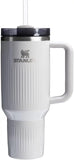 STANLEY Quencher H2.0 Tumbler with Handle and Straw 40 oz | Flowstate 3-Position Lid | Cup Holder Compatible for Travel | Insulated Stainless Steel Cup | BPA-Free | Fluted Ash Gloss
