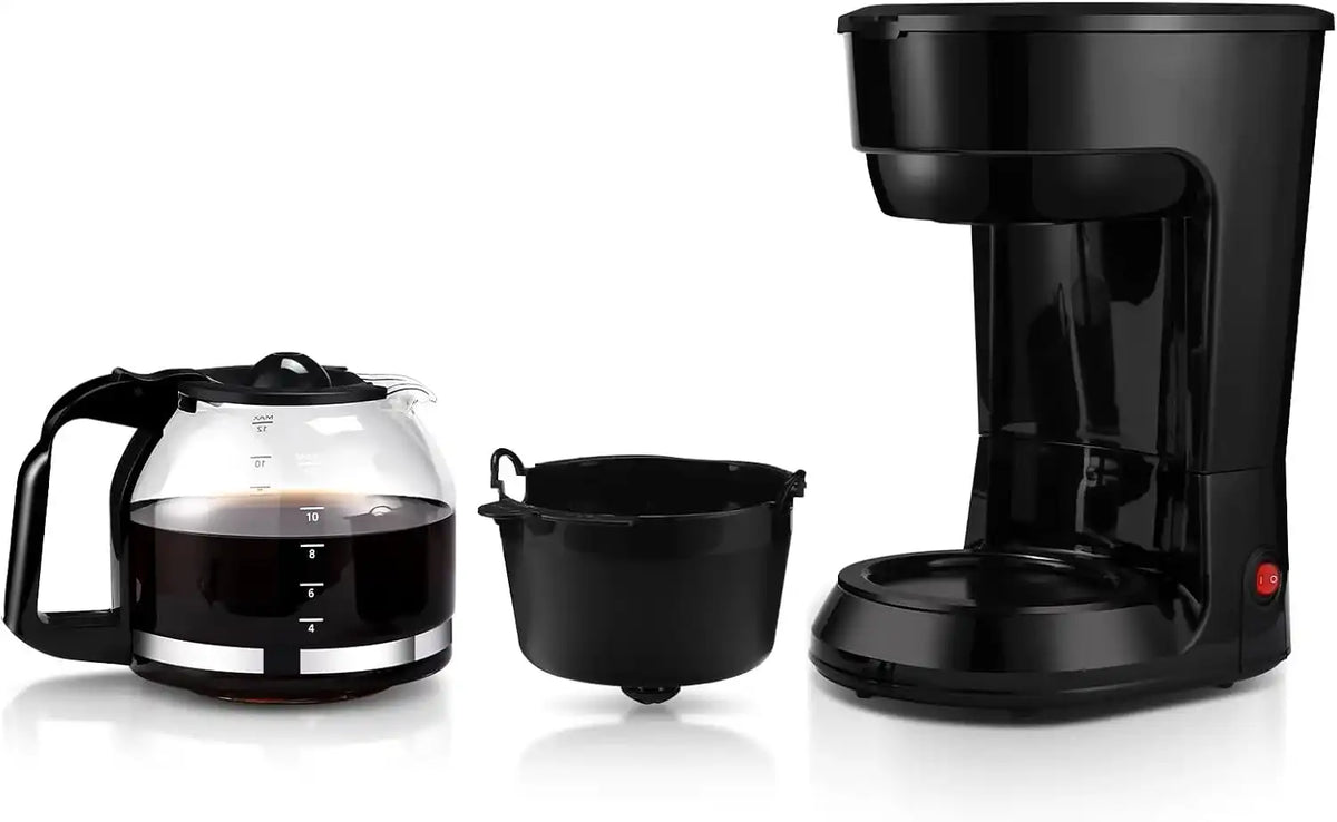LovingStar 12 Cup Drip Coffee Maker, Automatic Shut-Off, Temperature Control, 1.8L, Black